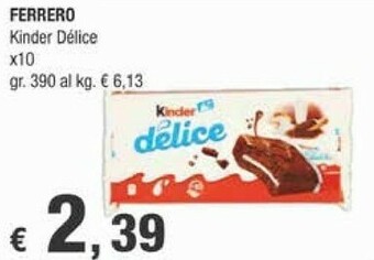 Crai Ferrero Kinder Delice Con Latte 390 G(ml) offerta