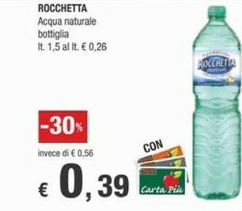 Crai Rocchetta Acqua Minerale Naturale 1500 G(ml) offerta