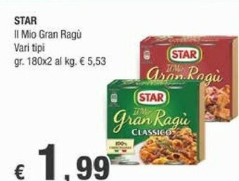 Crai Star Il Mio Gran Ragù Classico 360 G(ml) offerta