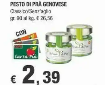 Crai Pesto Di Prà Genovese Classico/senz' Aglio offerta
