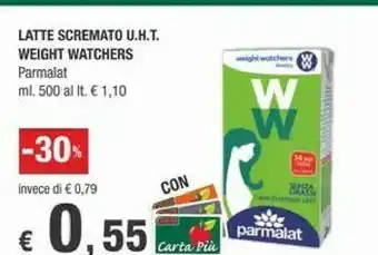 Crai Parmalat Latte Parzialmente Scremato Bontà E Linea 500 G(ml) offerta