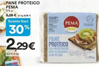 Ipercoop Pema Pane Proteico Con Segale, Semi Di Girasole E Semi Di Lino 375 G(ml) offerta