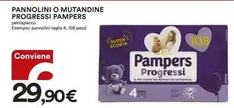 Ipercoop Pampers Pannolini O Mutandine Progressi offerta