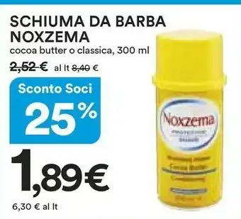 Ipercoop Noxzema Schiuma Da Barba offerta