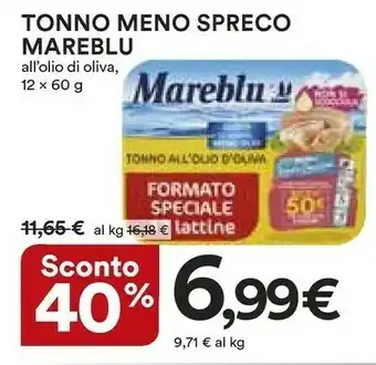 Ipercoop Mareblu Tonno Meno Spreco offerta