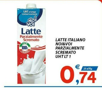 Vivo Supermercati Noi&voi Latte Italiano Parzialmente Scremato Uht offerta