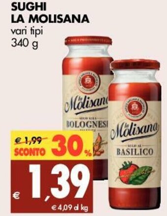 Tigros La Molisana Sughi 340g offerta