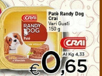 Crai Crai Pate Randy Dog offerta