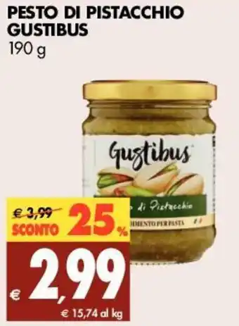 Tigros Gustibus Pesto di Pistacchio 190g offerta