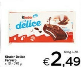 Crai Ferrero Kinder Delice Con Latte 390 G(ml) offerta