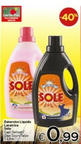 Crai Sole Detersivo Liquido Lavatrice offerta
