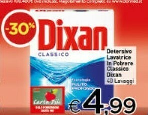 Crai Dixan Detersivo Lavatrice In Polvere Classico offerta