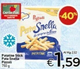 Crai Pizzoli Patatine Stick Pata Snella offerta
