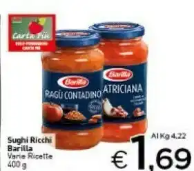 Crai Barilla Sughi Ricchi Amatriciana offerta