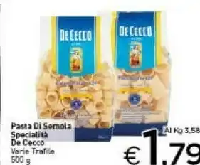 Crai De Cecco Pasta Di Semola Di Grano Duro offerta