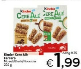Crai Kinder CereAlè Nocciola 204 G(ml) offerta