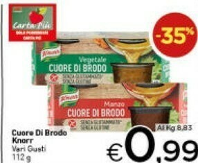 Crai Knorr Cuore Di Brodo Manzo 112 G(ml) offerta