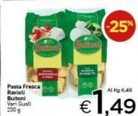 Crai Buitoni Ravioli Zucca E Mandorle 230 G(ml) offerta