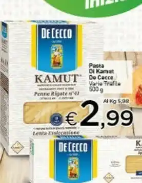 Crai De Cecco Penne Rigate N.41 Kamut 500 G(ml) offerta