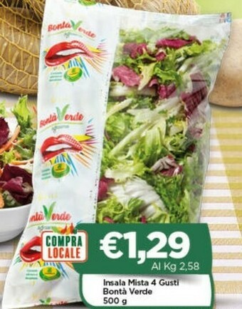 Crai Bontà verde Bonta Verde Insalata Mista 4 Gusti offerta