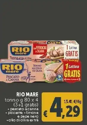 Deco Supermercati Rio Mare Tonno Pescato A Canna offerta