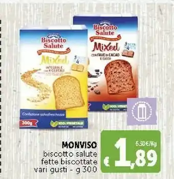 Deco Supermercati Monviso Biscotto Salute Fette Biscottate offerta