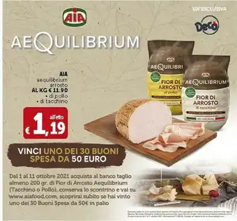 Deco Supermercati Aia Arrosto Di Tacchino Aequilibrium offerta