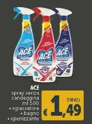 Deco Supermercati Ace Spray Senza Candeggina Sgrassatore offerta