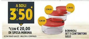 Deco Supermercati Bormioli Set 3 Contenitori Gelo offerta