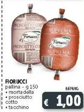Deco Supermercati Fiorucci Pallina Di Suprema La Mortadella offerta