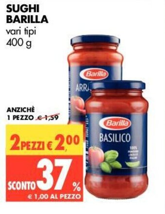 Tigros Barilla Sughi 400g offerta
