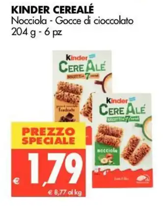 Tigros Kinder Cerealé 204g 6pz offerta