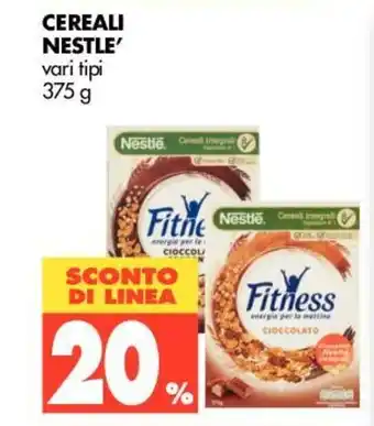 Tigros 20% Sconto Nestlé Cereali 375g offerta
