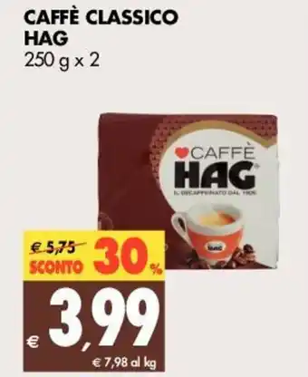 Tigros Hag Caffè Classico 250g x 2 offerta