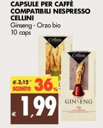 Tigros Cellini Capsule per Caffè Compatabili Nespresso 10 caps offerta