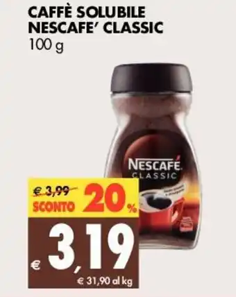 Tigros Nescafé Classic Caffè Solubile 100g offerta