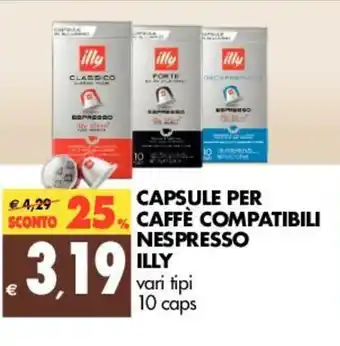 Tigros Illy Capsule per Caffè Compatabili Nespresso 10 caps offerta