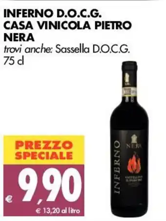 Tigros Nera Inferno D.O.C.G. Casa Vinicola Pietro 75cl offerta