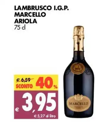 Tigros Marcello Ariola Lambrusco I.G.P. 75cl offerta