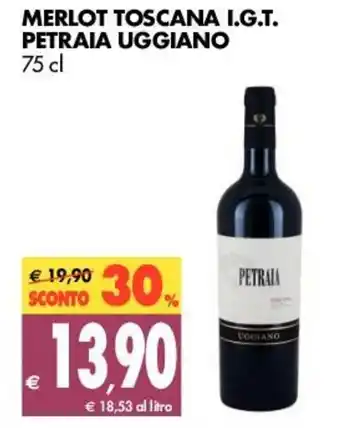 Tigros Merlot Toscana I.G.T. Petraia Uggiano 75cl offerta