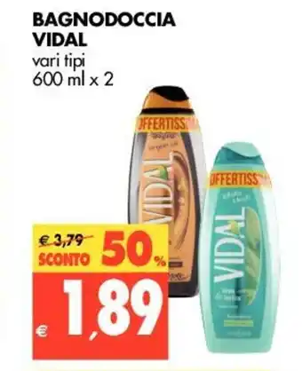 Tigros Vidal Bagnodoccia 600ml x 2 offerta