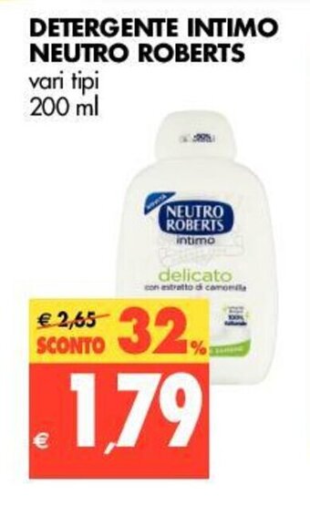 Tigros Neutro Roberts Detergente Intimo 200ml offerta