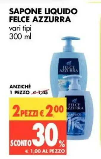 Tigros Felce Azzurra Sapone Liquido 300ml offerta