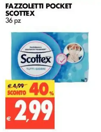 Tigros Scottex Fazzoletti Pocket 36pz offerta