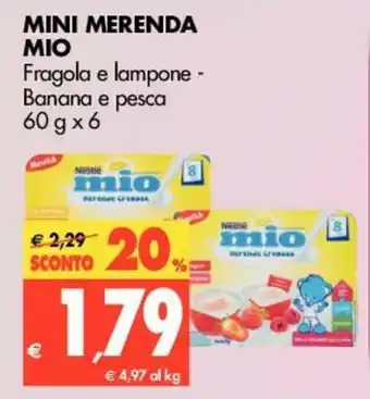 Tigros Nestlé Mio Mini Merenda 60g x 6 offerta