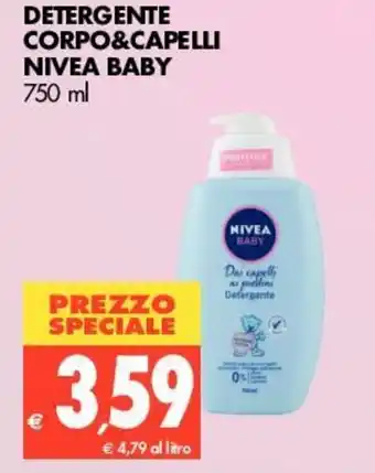 Tigros Nivea Baby Corpo & Capelli Detergente 750ml offerta