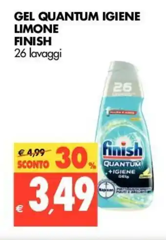 Tigros Finish Gel Quantum Igiene Limone 26 lavaggi offerta