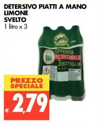 Tigros Svelto Detersivo Piatti a Mano Limone 1 litro x 3 offerta
