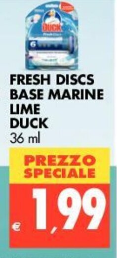 Tigros Duck Fresh Discs Base Marine Lime 36ml offerta