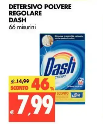 Tigros Dash Detersivo Polvere Regolare 66 misurini offerta
